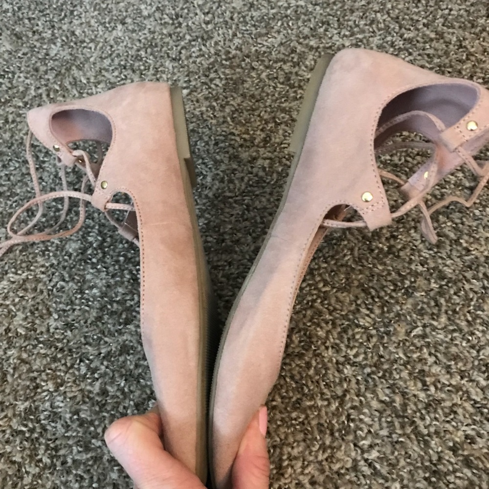 Lace up flats
